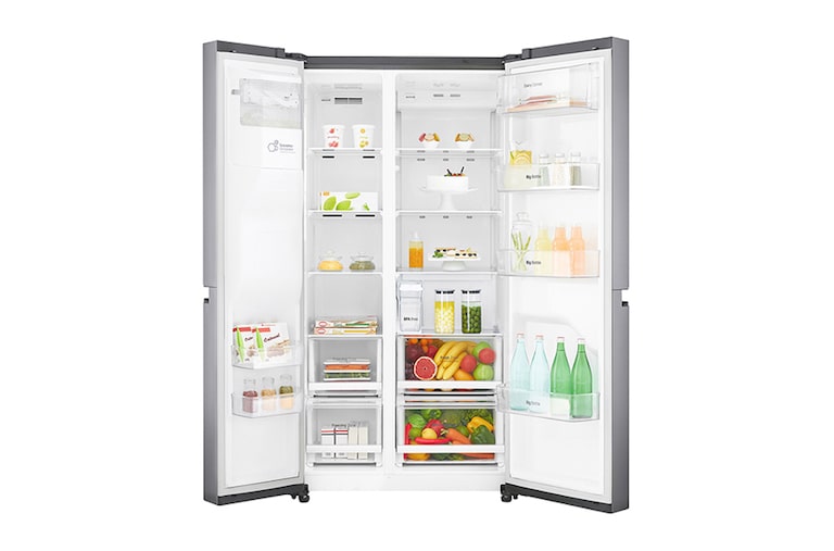 LG Altijd zuinig A+ | Water- en IJsdispenser | Extra koel- en vriesruimte | Total no Frost | Inverter Linear Compressor incl. 10 jaar garantie., GSL761PZXV